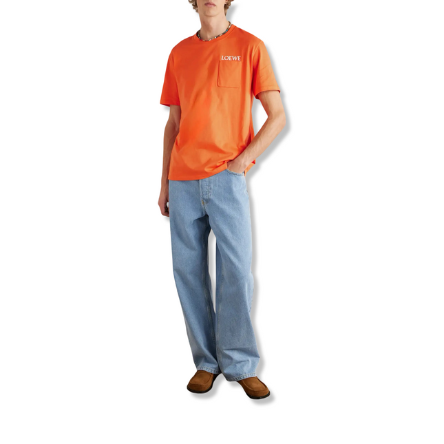 Embroidered Logo T-Shirt Orange