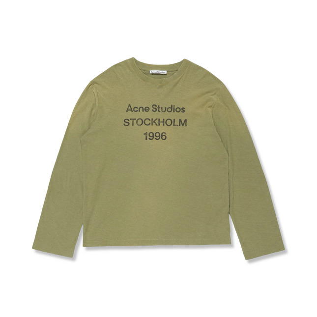 Sprayed Logo Long Sleeve Khaki