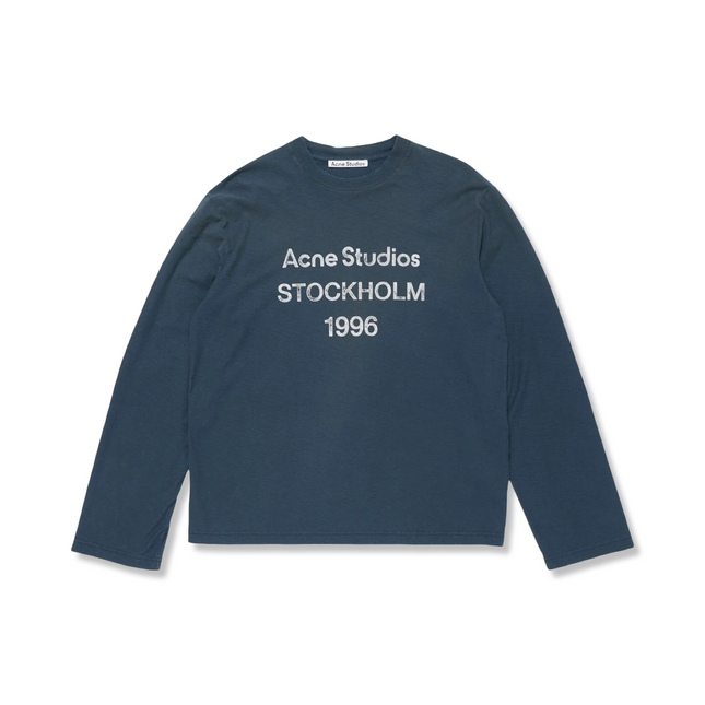 Sprayed Logo Long Sleeve Navy