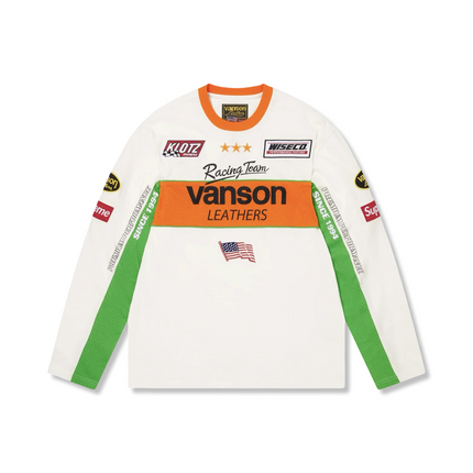 Vanson Long Sleeve White
