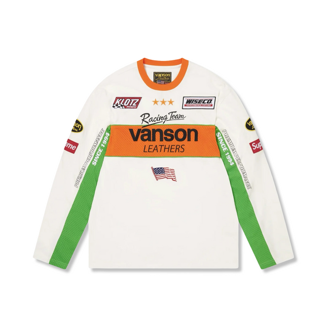 Vanson Long Sleeve White