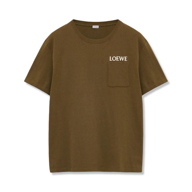 Embroidered Logo T-Shirt Khaki