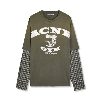 Layered Logo T-Shirt Khaki