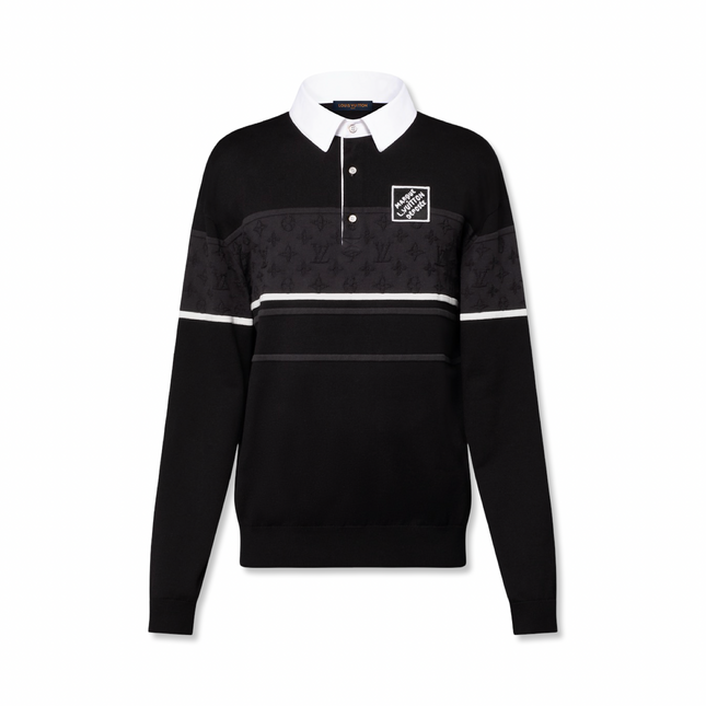 Monogram Long-Sleeve Polo