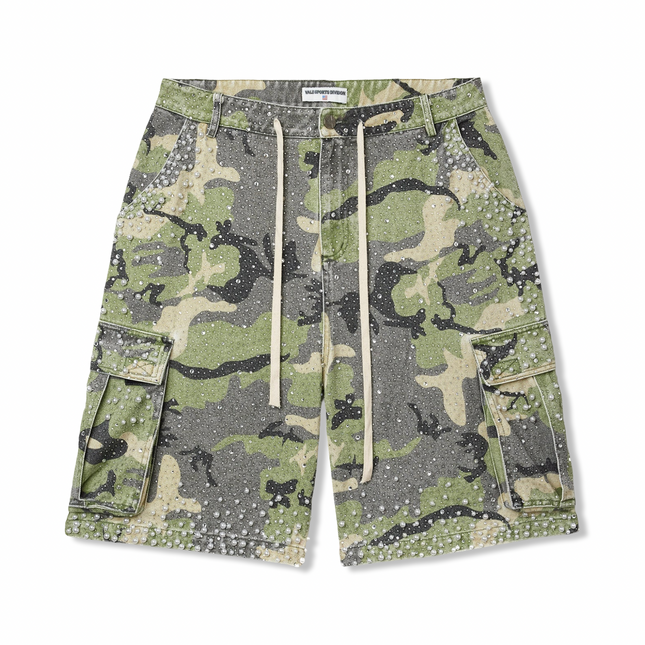 Camo Rhinestone Cargo Short