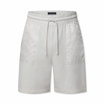 Monogram Pocket Shorts White