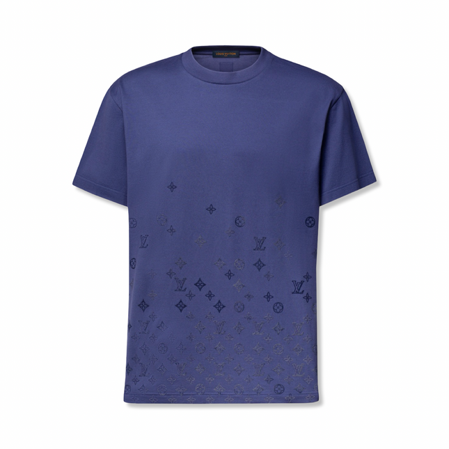 Gradient Flock Print T-Shirt Navy