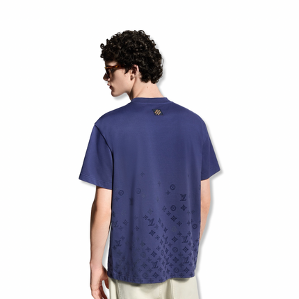 Gradient Flock Print T-Shirt Navy