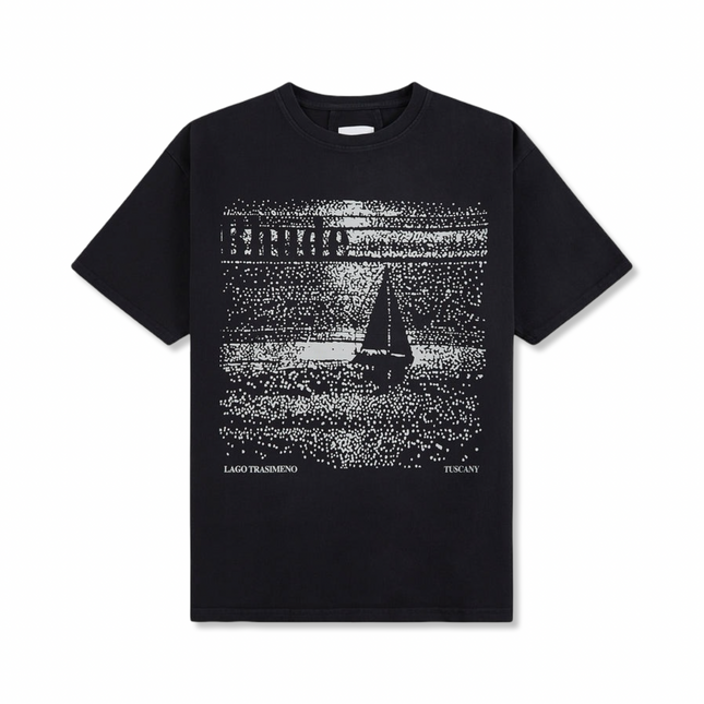 Boat Print T-Shirt Black