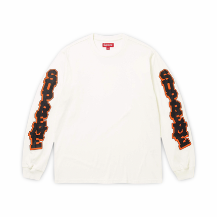 Logo Print Long Sleeve White