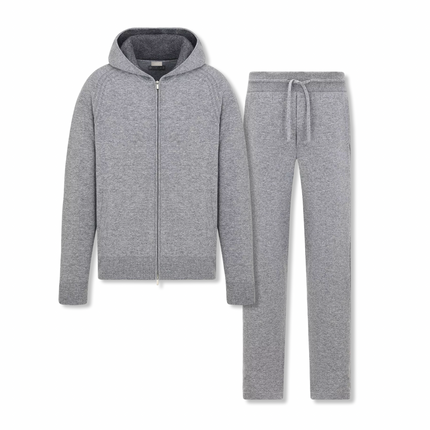 Cashmere Knit Tracksuit Grey