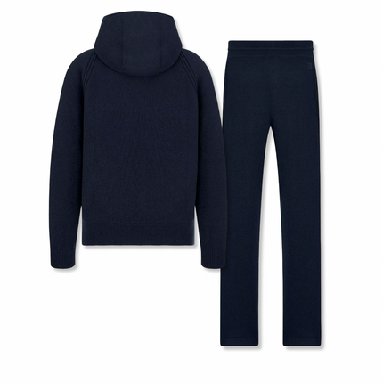 Cashmere Knit Tracksuit Navy