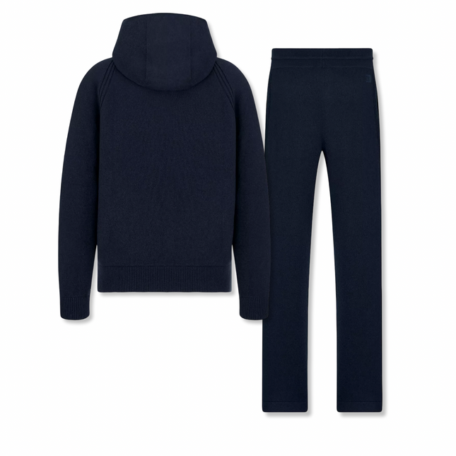 Cashmere Knit Tracksuit Navy