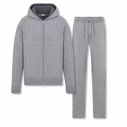 Knit Cashmere Tracksuit Grey