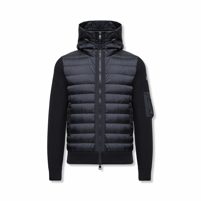 Padded Cardigan Navy