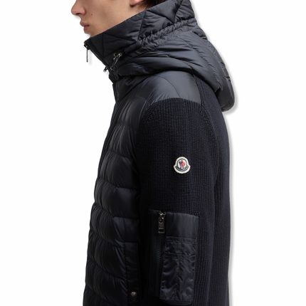 Padded Cardigan Navy