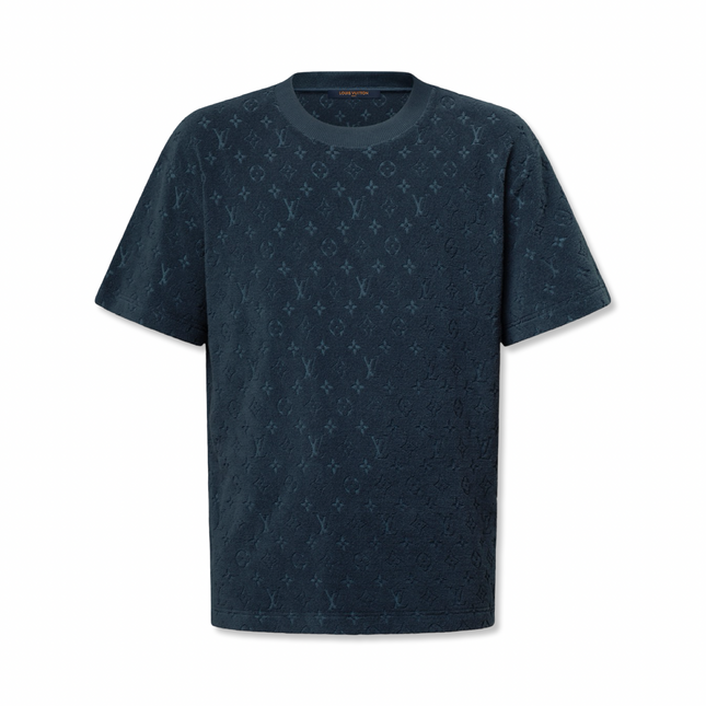 Monogram Cotton T-Shirt Navy