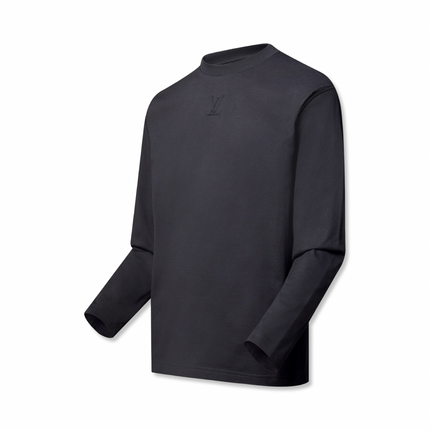 Embossed Long-Sleeve Black