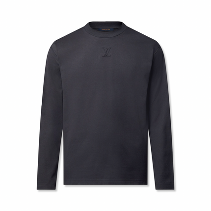 Embossed Long-Sleeve Black