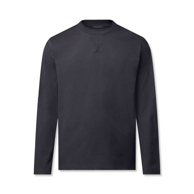 Embossed Long-Sleeve Black