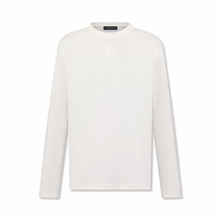Embossed Long-Sleeve White