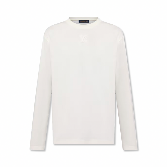 Embossed Long-Sleeve White