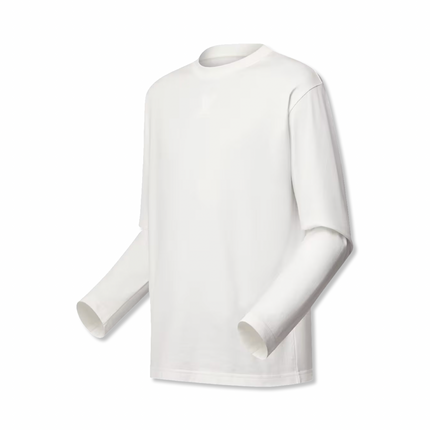 Embossed Long-Sleeve White