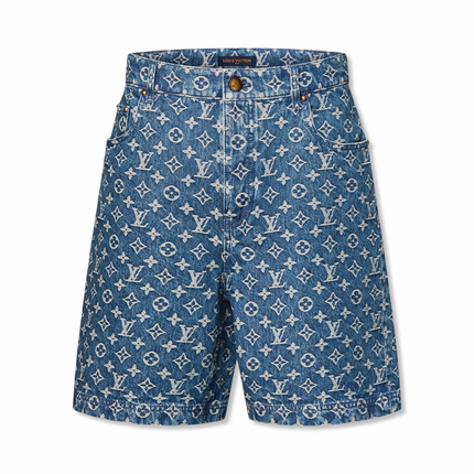 Monogram Denim Shorts