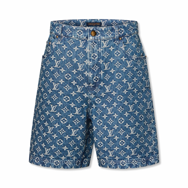 Monogram Denim Shorts