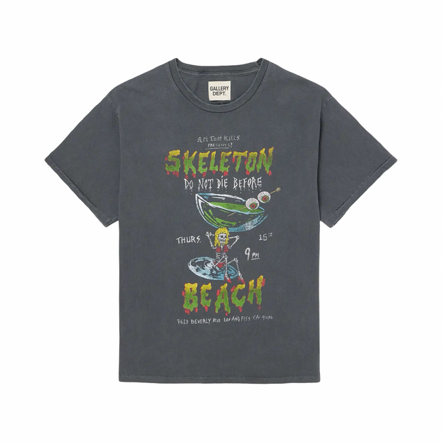 Skeleton Beach T-Shirt Washed Black