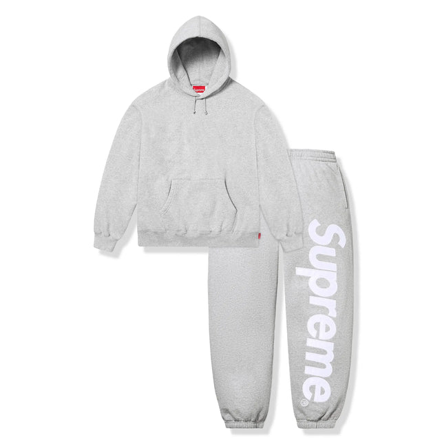 Grey Satin Applique Tracksuit